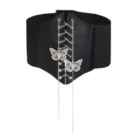 Elegant Butterfly Pu Leather Chain Women's Corset Belts 1 Piece main image 3