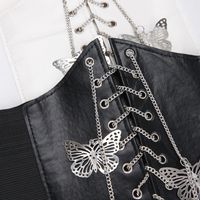 Elegant Butterfly Pu Leather Chain Women's Corset Belts 1 Piece main image 2