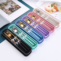 Fashion Solid Color Stainless Steel Tableware 1 Set main image 1