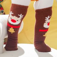 Children Unisex Cute Christmas Tree Snowman Nylon Jacquard Over The Knee Socks main image 5