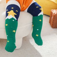 Children Unisex Cute Christmas Tree Snowman Nylon Jacquard Over The Knee Socks main image 4
