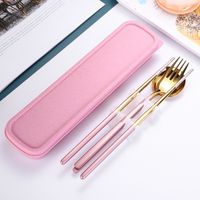 Fashion Solid Color Stainless Steel Tableware 1 Set main image 2
