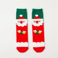 Children Unisex Cute Christmas Tree Snowman Nylon Jacquard Over The Knee Socks sku image 1