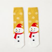 Children Unisex Cute Christmas Tree Snowman Nylon Jacquard Over The Knee Socks sku image 2