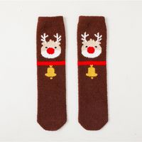 Children Unisex Cute Christmas Tree Snowman Nylon Jacquard Over The Knee Socks sku image 5