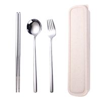 Fashion Solid Color Stainless Steel Tableware 1 Set sku image 7