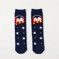 Children Unisex Cute Christmas Tree Snowman Nylon Jacquard Over The Knee Socks sku image 6