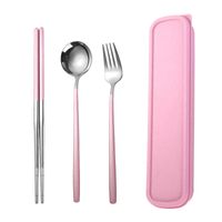 Fashion Solid Color Stainless Steel Tableware 1 Set sku image 13