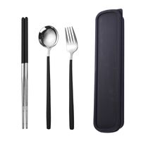 Fashion Solid Color Stainless Steel Tableware 1 Set sku image 15