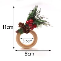Christmas Pastoral Plant Wood Napkin Ring 1 Piece main image 5