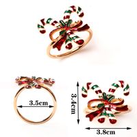 Christmas Casual Christmas Hat Letter Stainless Steel Napkin Ring 1 Piece sku image 15