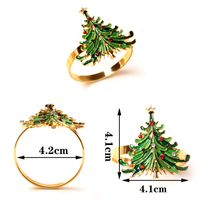 Christmas Casual Christmas Hat Letter Stainless Steel Napkin Ring 1 Piece sku image 21