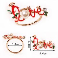 Christmas Casual Christmas Hat Letter Stainless Steel Napkin Ring 1 Piece sku image 17
