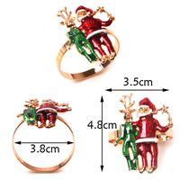 Christmas Casual Christmas Hat Letter Stainless Steel Napkin Ring 1 Piece sku image 28