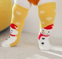 Children Unisex Cute Christmas Tree Snowman Nylon Jacquard Over The Knee Socks main image 3