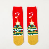 Children Unisex Cute Christmas Tree Snowman Nylon Jacquard Over The Knee Socks sku image 3