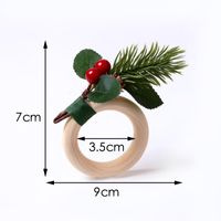 Christmas Pastoral Plant Wood Napkin Ring 1 Piece main image 2
