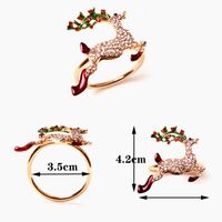 Christmas Casual Christmas Hat Letter Stainless Steel Napkin Ring 1 Piece sku image 25