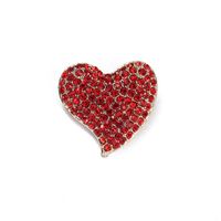 Retro Heart Shape Alloy Rhinestone Unisex Brooches main image 3
