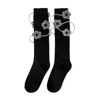 Women's Fashion Flower Cotton Crew Socks main image 5