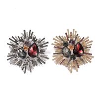 Retro Water Droplets Flower Alloy Inlay Rhinestones Unisex Brooches main image 1