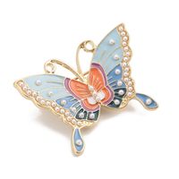 Retro Butterfly Imitation Pearl Alloy Rhinestone Women's Brooches sku image 8