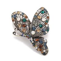 Retro Butterfly Imitation Pearl Alloy Rhinestone Women's Brooches sku image 18
