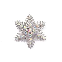 Fashion Snowflake Imitation Pearl Alloy Rhinestone Women's Brooches sku image 7