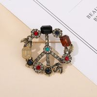 Retro Round Wings Snake Alloy Rhinestone Unisex Brooches main image 3