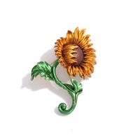 Fashion Sunflower Flower Alloy Enamel Women's Brooches sku image 10
