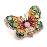 Retro Mariposa Perla De Imitación Aleación Diamante De Imitación Mujeres Broches sku image 26