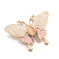 Retro Butterfly Imitation Pearl Alloy Rhinestone Women's Brooches sku image 10