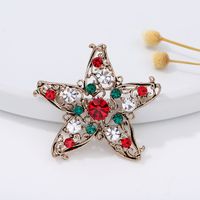 Fashion Christmas Tree Alloy Plating Inlay Artificial Gemstones Unisex Brooches main image 3