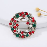 Fashion Christmas Tree Alloy Plating Inlay Artificial Gemstones Unisex Brooches main image 4