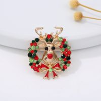 Fashion Christmas Tree Alloy Plating Inlay Artificial Gemstones Unisex Brooches sku image 33