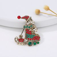 Fashion Christmas Tree Alloy Plating Inlay Artificial Gemstones Unisex Brooches sku image 29