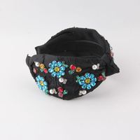 Fashion Flower Metal Inlay Rhinestones Hair Band 1 Piece sku image 3