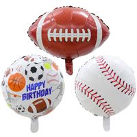 Birthday Baseball Football Aluminum Film Party Balloons main image 2