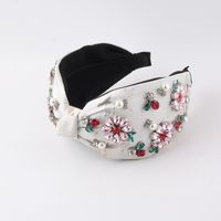 Fashion Flower Metal Inlay Rhinestones Hair Band 1 Piece main image 4