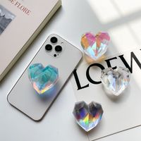 Ins Style Laser Love Creative Colorful Paste Retractable Mobile Phone Holder main image 4