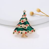 Fashion Christmas Tree Alloy Plating Inlay Artificial Gemstones Unisex Brooches sku image 12