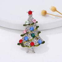 Fashion Christmas Tree Alloy Plating Inlay Artificial Gemstones Unisex Brooches sku image 24
