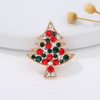Fashion Christmas Tree Alloy Plating Inlay Artificial Gemstones Unisex Brooches sku image 27