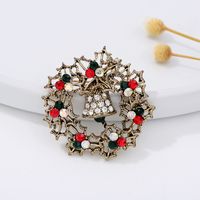 Fashion Christmas Tree Alloy Plating Inlay Artificial Gemstones Unisex Brooches sku image 32