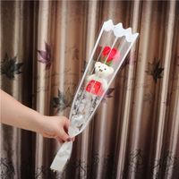 National Day Gift Valentine's Day Stall Single Stem Rose Bear Soap Flower Activity Drainage Scan Code Promotional Gifts sku image 5