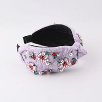 Fashion Flower Metal Inlay Rhinestones Hair Band 1 Piece main image 3