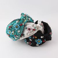 Fashion Flower Metal Inlay Rhinestones Hair Band 1 Piece main image 1