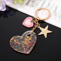 Fashion Star Heart Shape Arylic Epoxy Keychain 1 Piece main image 5