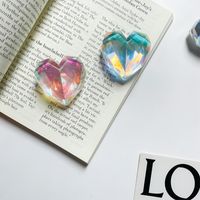 Ins Style Laser Love Creative Colorful Paste Retractable Mobile Phone Holder main image 5
