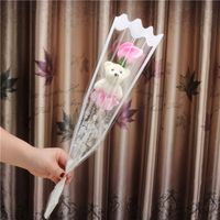 National Day Gift Valentine's Day Stall Single Stem Rose Bear Soap Flower Activity Drainage Scan Code Promotional Gifts sku image 6